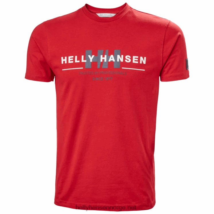 grafisk rwb-t-skjorte for menn Helly-Hansen F6TJ0830 hvit