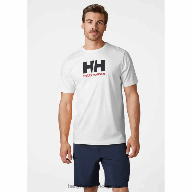 hh logo t-skjorte for menn Helly-Hansen F6TJ0862 hvit