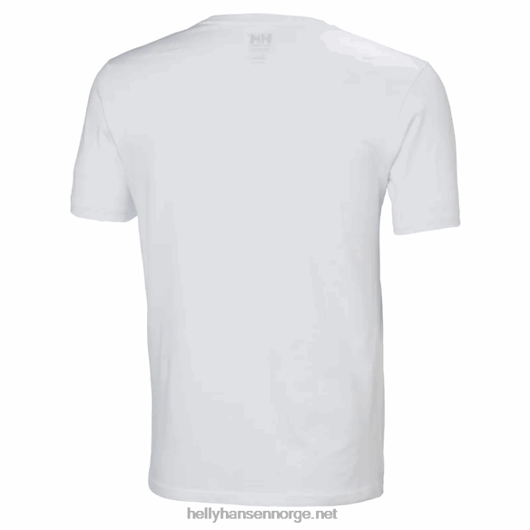 hh logo t-skjorte for menn Helly-Hansen F6TJ0862 hvit