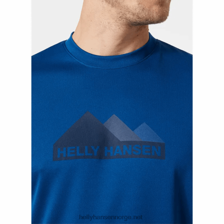 hh tech grafisk t-skjorte for menn Helly-Hansen F6TJ0894 jade