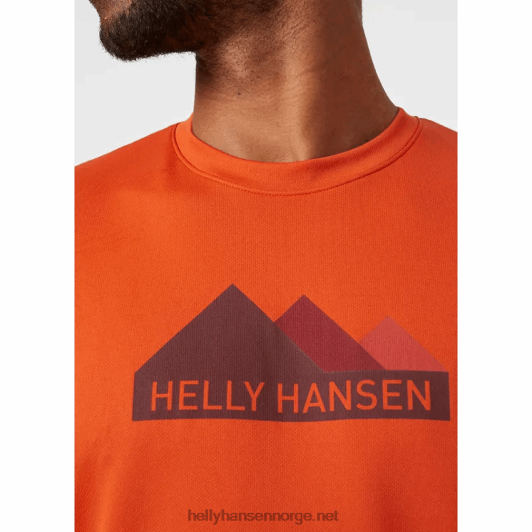 hh tech grafisk t-skjorte for menn Helly-Hansen F6TJ0895 dyp fjord