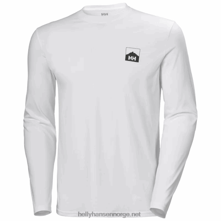 nord grafisk langermet t-skjorte for menn Helly-Hansen F6TJ0911 dyp fjord