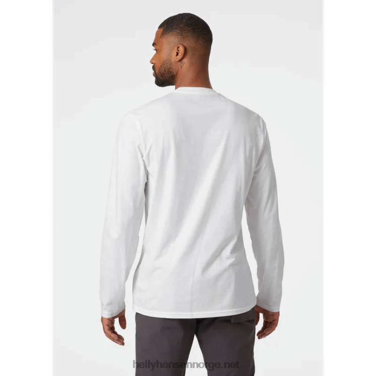 nord grafisk langermet t-skjorte for menn Helly-Hansen F6TJ0911 dyp fjord