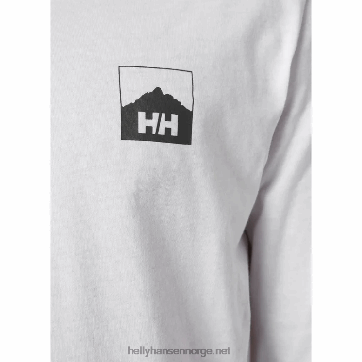 nord grafisk langermet t-skjorte for menn Helly-Hansen F6TJ0911 dyp fjord