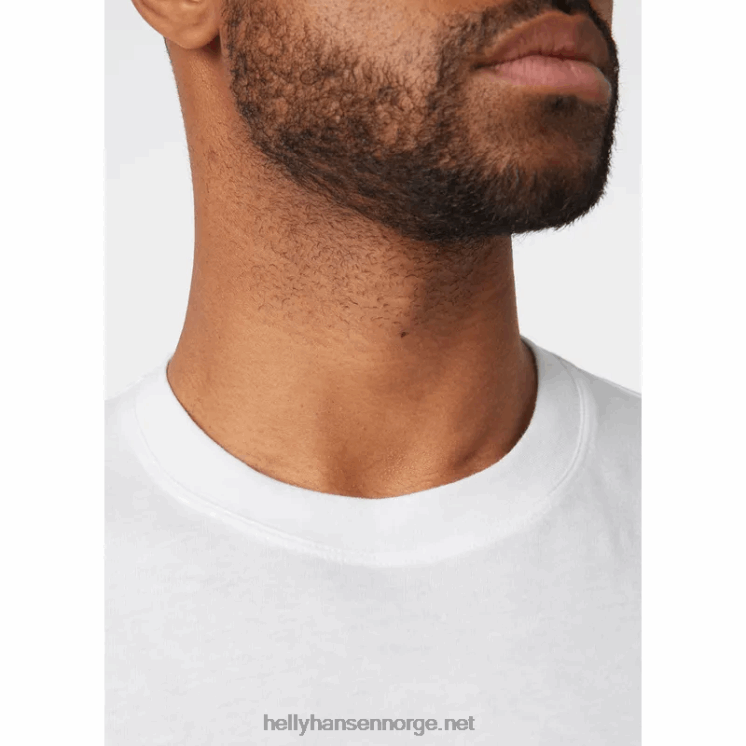 nord grafisk langermet t-skjorte for menn Helly-Hansen F6TJ0911 dyp fjord