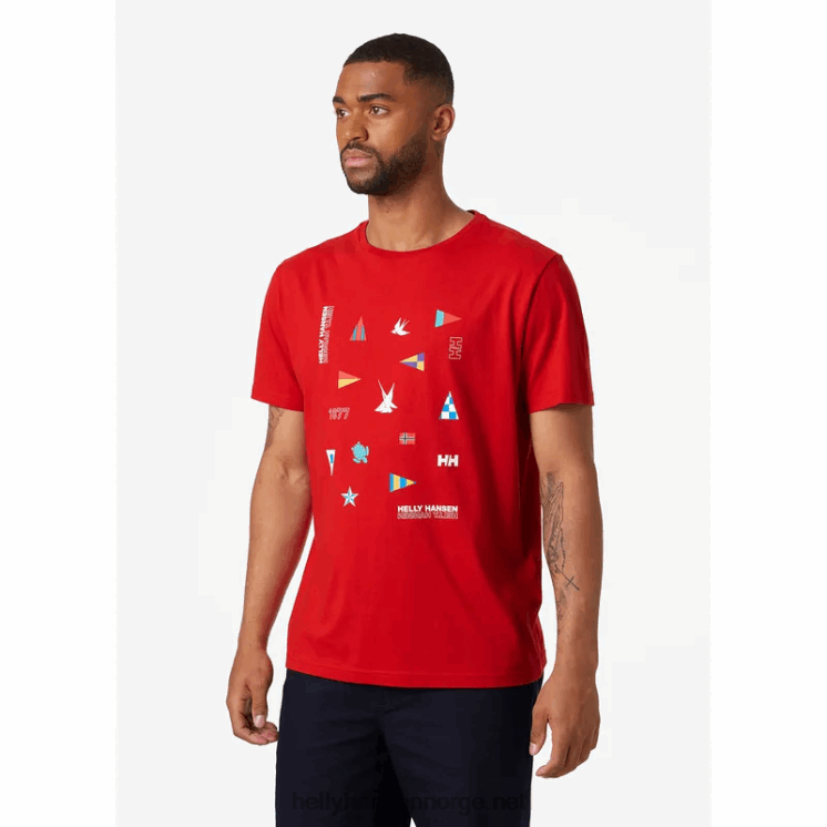 strandlinje t-skjorte for menn 2.0 Helly-Hansen F6TJ0837 hvit