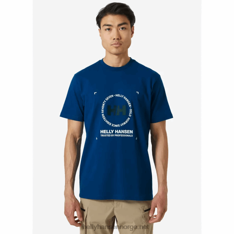 t-skjorte i bomull for menn Helly-Hansen F6TJ0946 gran