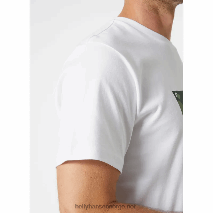 t-skjorte i bomull for menn Helly-Hansen F6TJ0947 dyp fjord